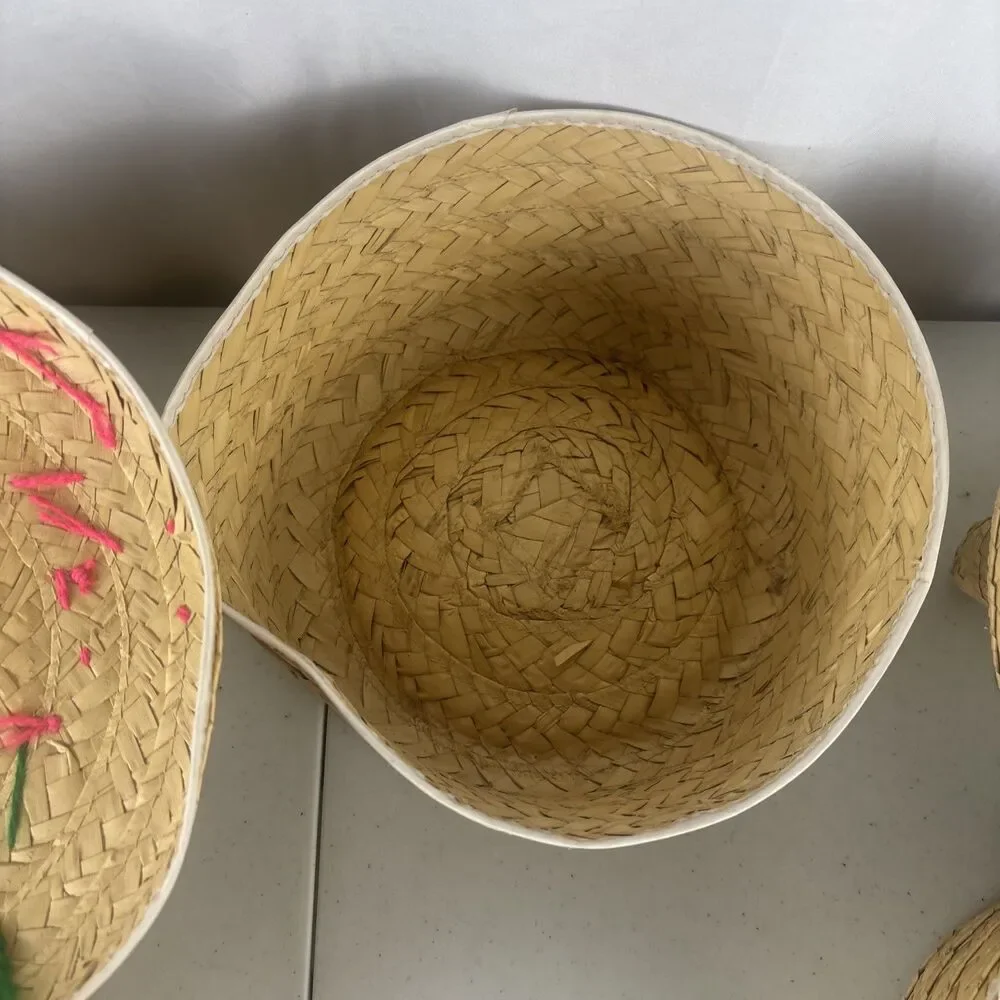 Sombrero Nesting Baskets set of 3 Hand Woven Storage
